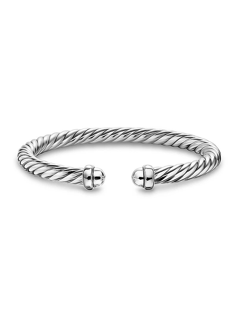Cable Flex Bracelet Sterling Silver, 6MM