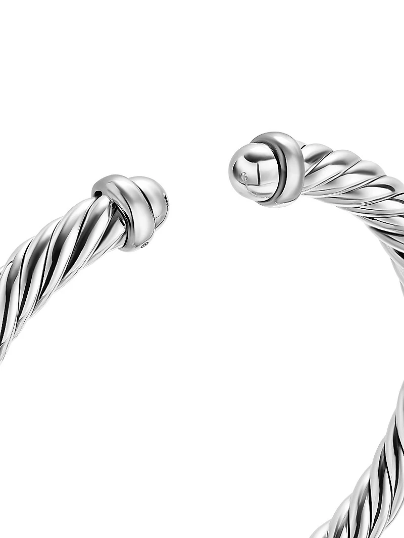 Cable Flex Bracelet Sterling Silver, 6MM