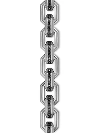 Faceted Flat Link Bracelet Sterling Silver