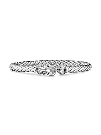 Cable Flex Buckle Bracelet Sterling Silver