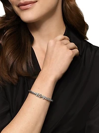 Cable Flex Buckle Bracelet Sterling Silver