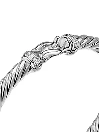 Cable Flex Buckle Bracelet Sterling Silver