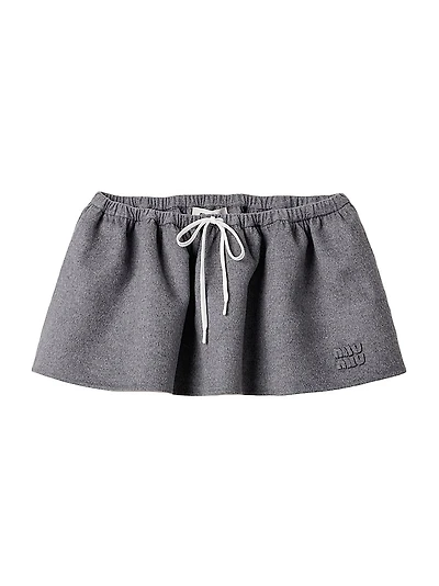 Double Cashmere Mini-Skirt