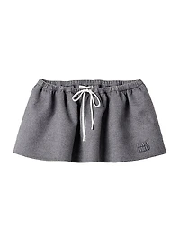 Double Cashmere Mini-Skirt