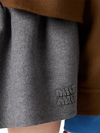 Double Cashmere Mini-Skirt