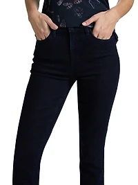 Selma Stretch Denim High-Rise Baby Bootcut Pants