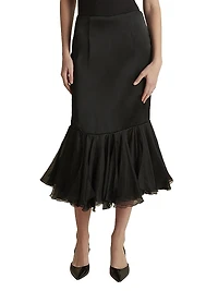 Cady Skirt with Organza Founce Hem