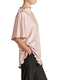 Cady T-Shirt with Scalloped Edge