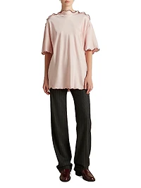 Cady T-Shirt with Scalloped Edge