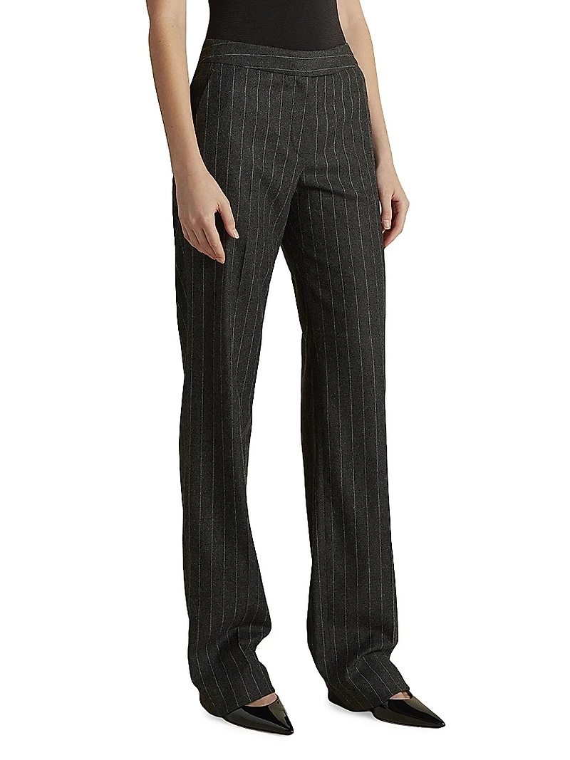 Wool Pinstripe Tailored Trouser