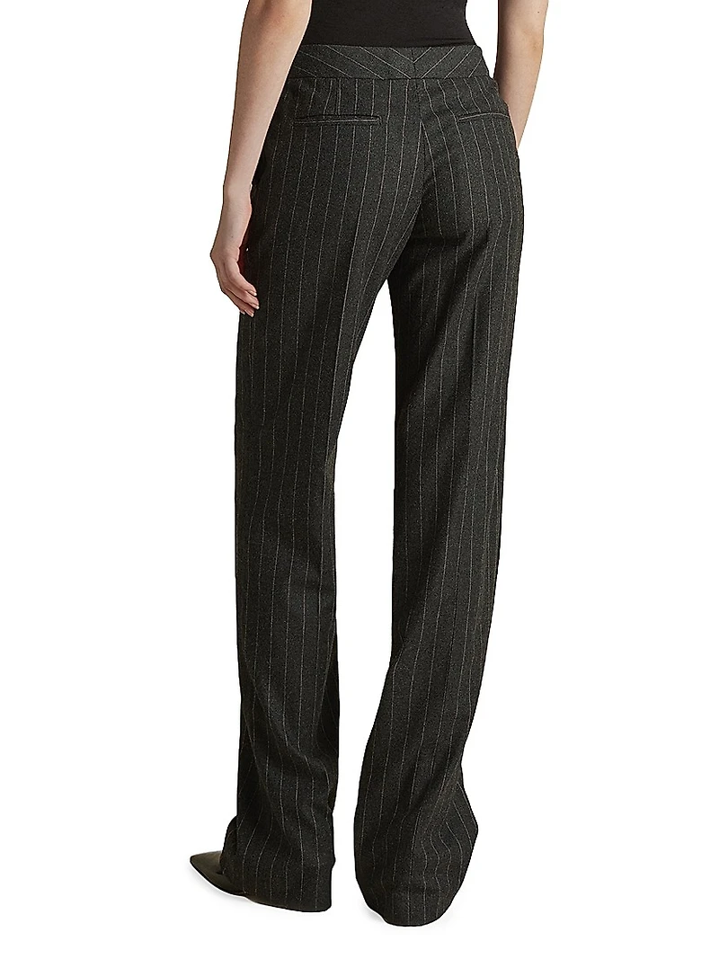 Wool Pinstripe Tailored Trouser