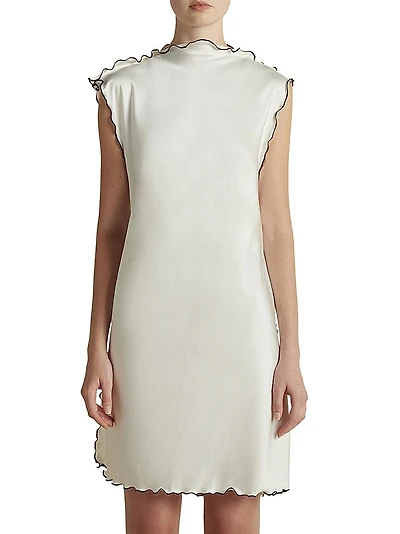 Cady Mini Sheath with Scalloped Edge