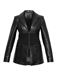 Amour Leather Blazer