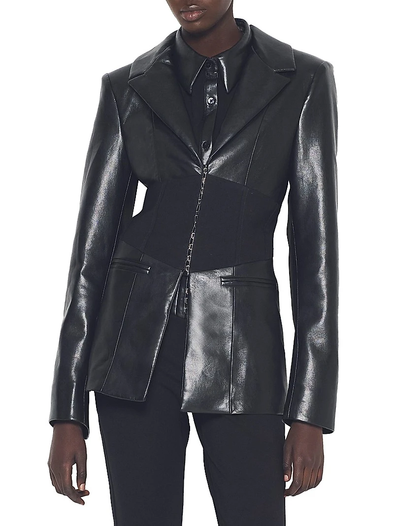 Amour Leather Blazer
