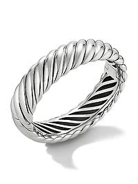 Sculpted Cable Bracelet in Sterling Silver 17MM
