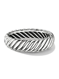 Sculpted Cable Bracelet in Sterling Silver 17MM