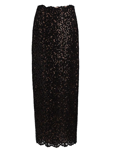 Marielle Cotton-Blend Lace Maxi Skirt