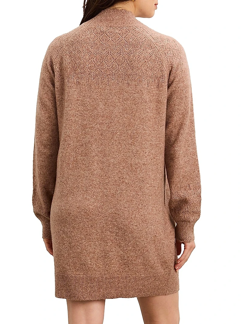 The Cozy Pointelle Poise Mini Maternity Dress