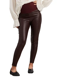 The Stretch Leather Maternity Legging