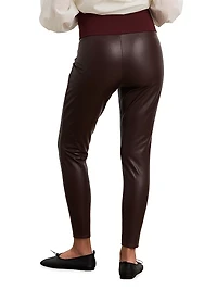 The Stretch Leather Maternity Legging