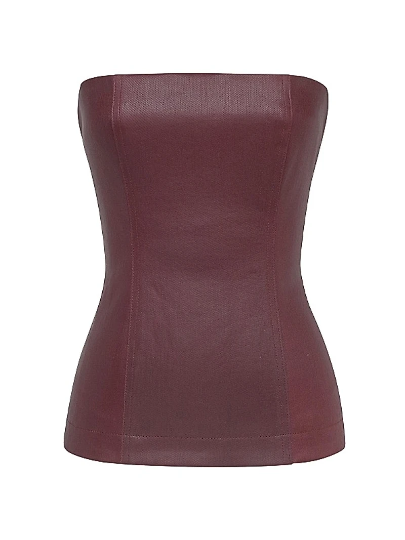 Coated Bustier Top