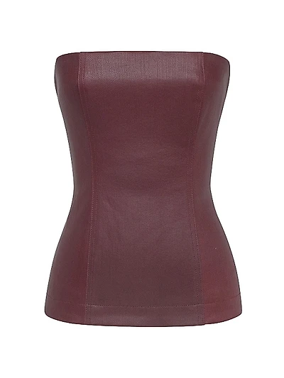 Coated Bustier Top