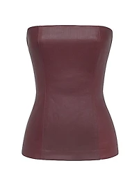 Coated Bustier Top