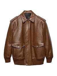 Nappa Leather Bomber Jacket