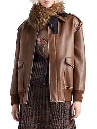 Nappa Leather Bomber Jacket