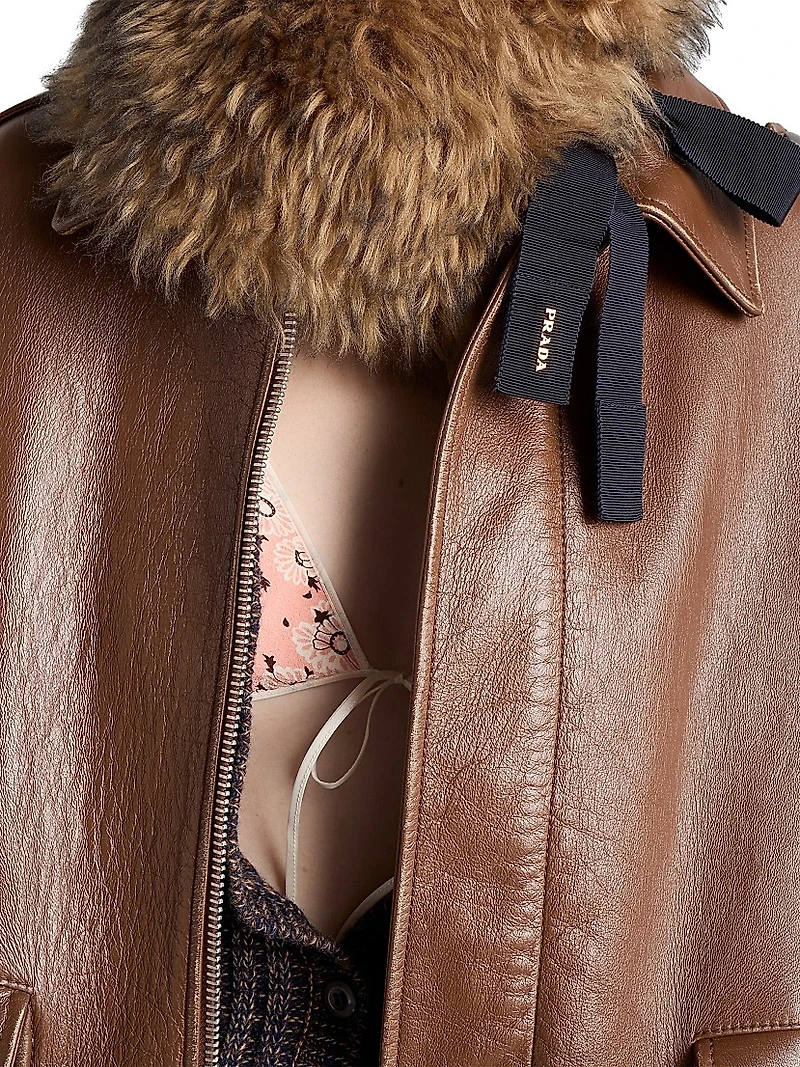 Nappa Leather Bomber Jacket