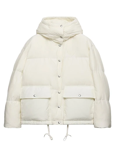 Medium-Weight Hooded Soft Fabric Down Jacket