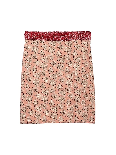 Floral Print Georgette Skirt