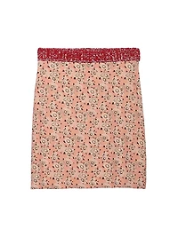Floral Print Georgette Skirt
