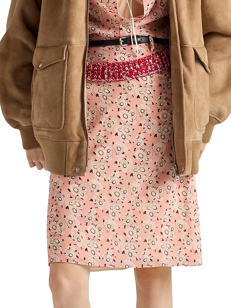 Floral Print Georgette Skirt