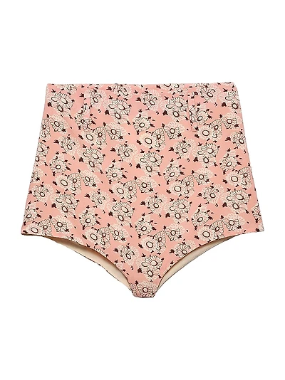 Floral Print Georgette Briefs