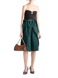 Wool and Cashmere Bandeau Top with Brooch