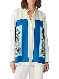 Lyn Scarf Print Shirt