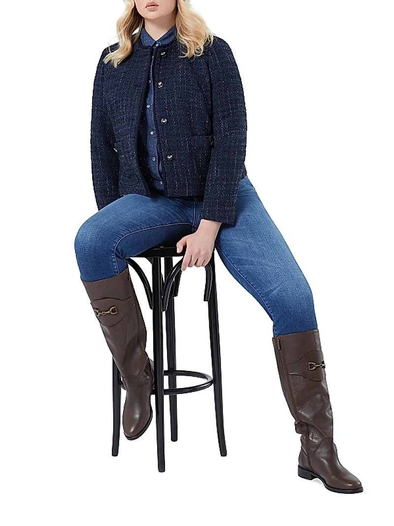 Yarn Dyed Knit Jacket