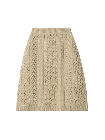 Eileen Wool-Cashmere Knee-Length Skirt