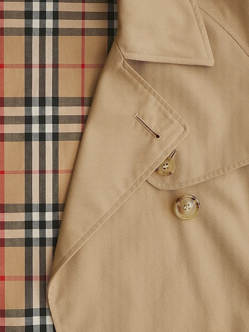 Cotton Gabardine Crop Trench Jacket