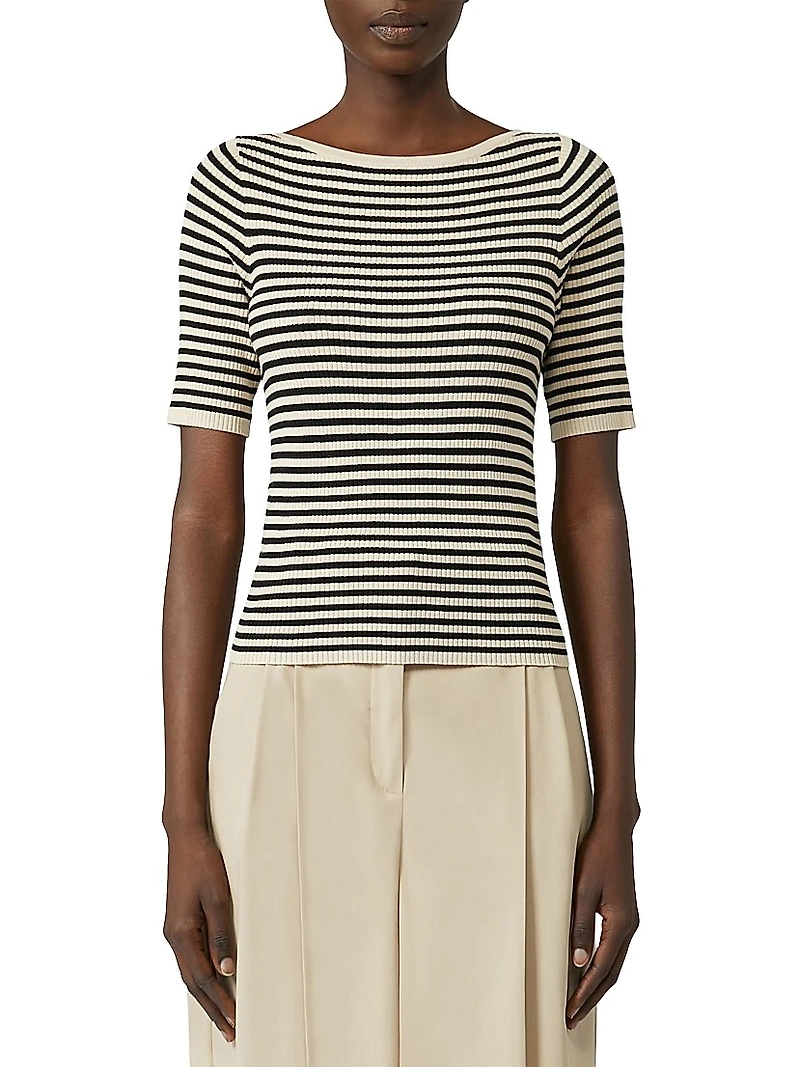 Slim Fit Stretch Viscose T-Shirt