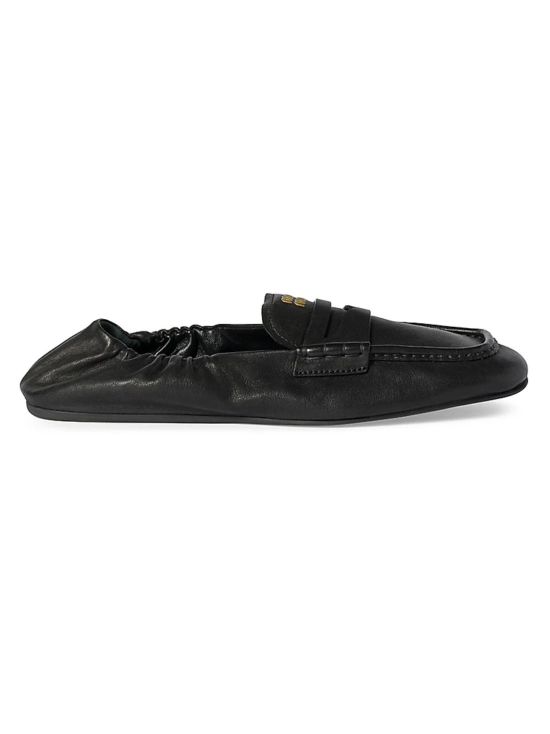 Ruches Nappa Leather Loafers