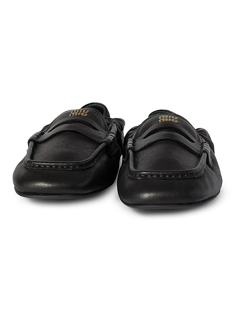 Ruches Nappa Leather Loafers