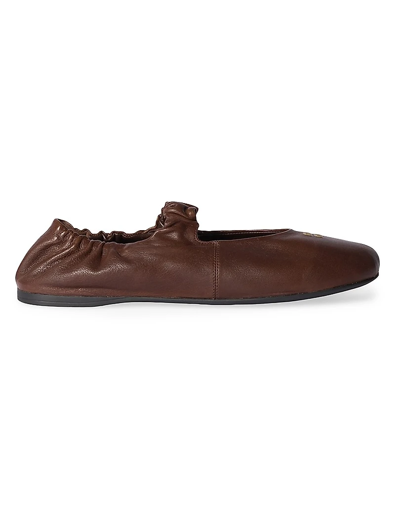Ruches Nappa Leather Ballerinas