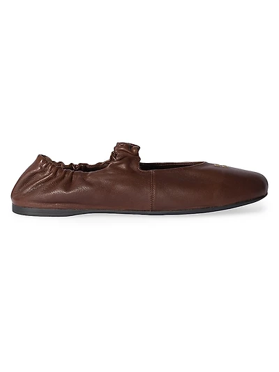Ruches Nappa Leather Ballerinas