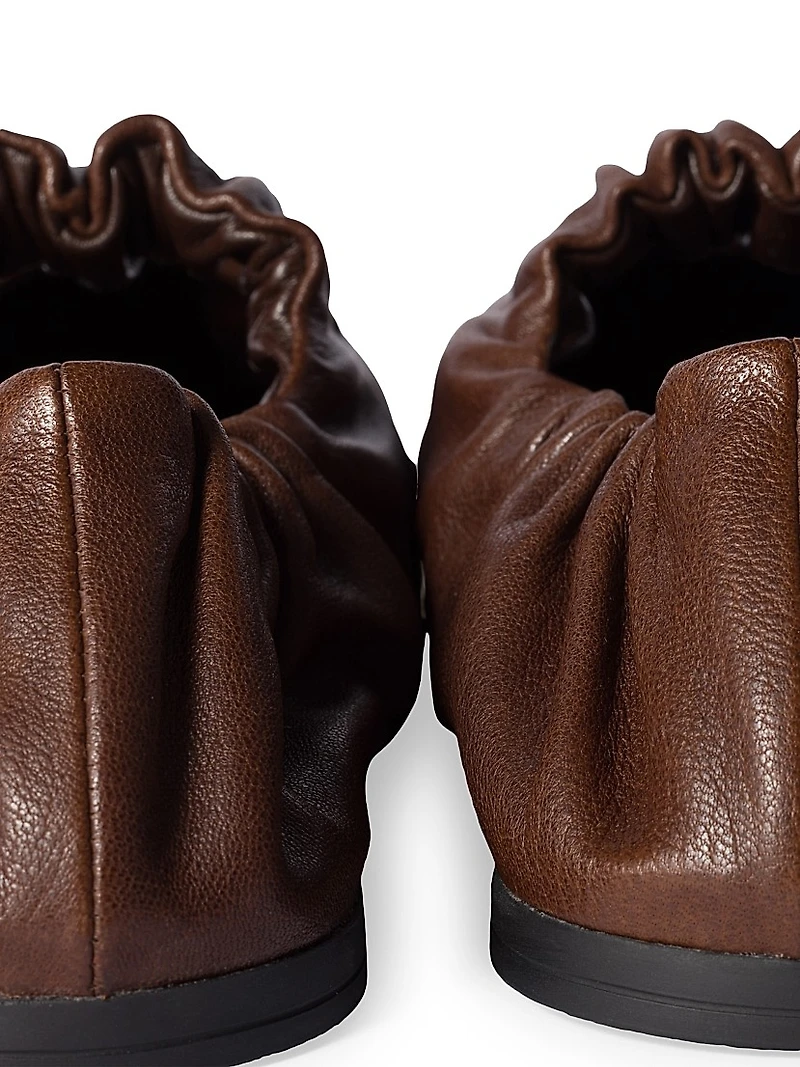 Ruches Nappa Leather Ballerinas