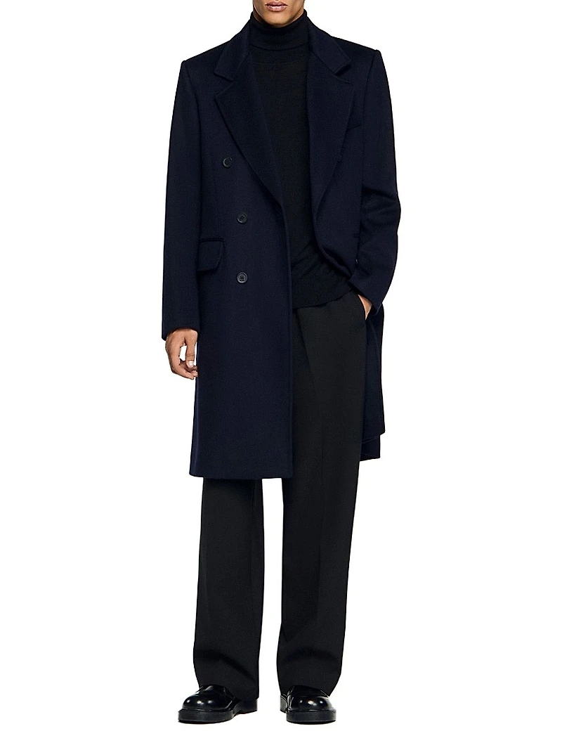 Double-Breasted Wool Coat