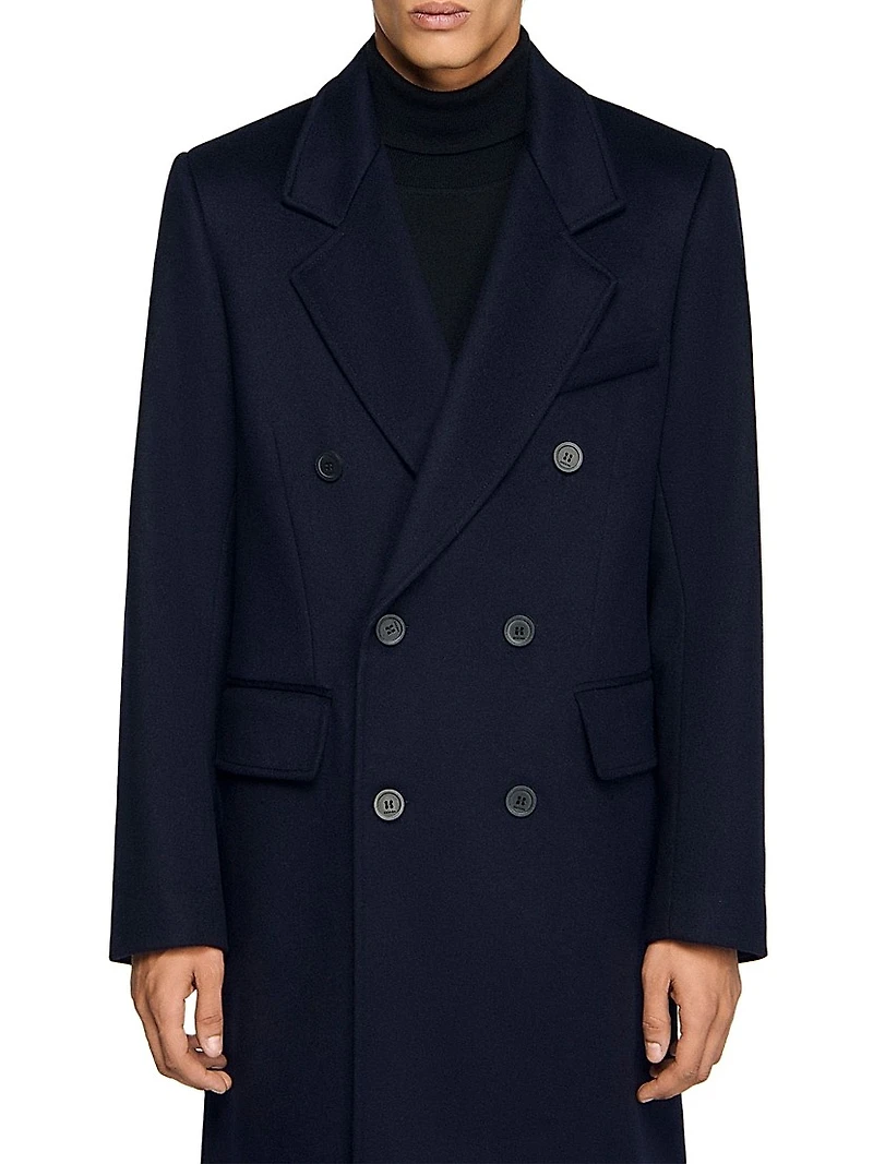 Double-Breasted Wool Coat