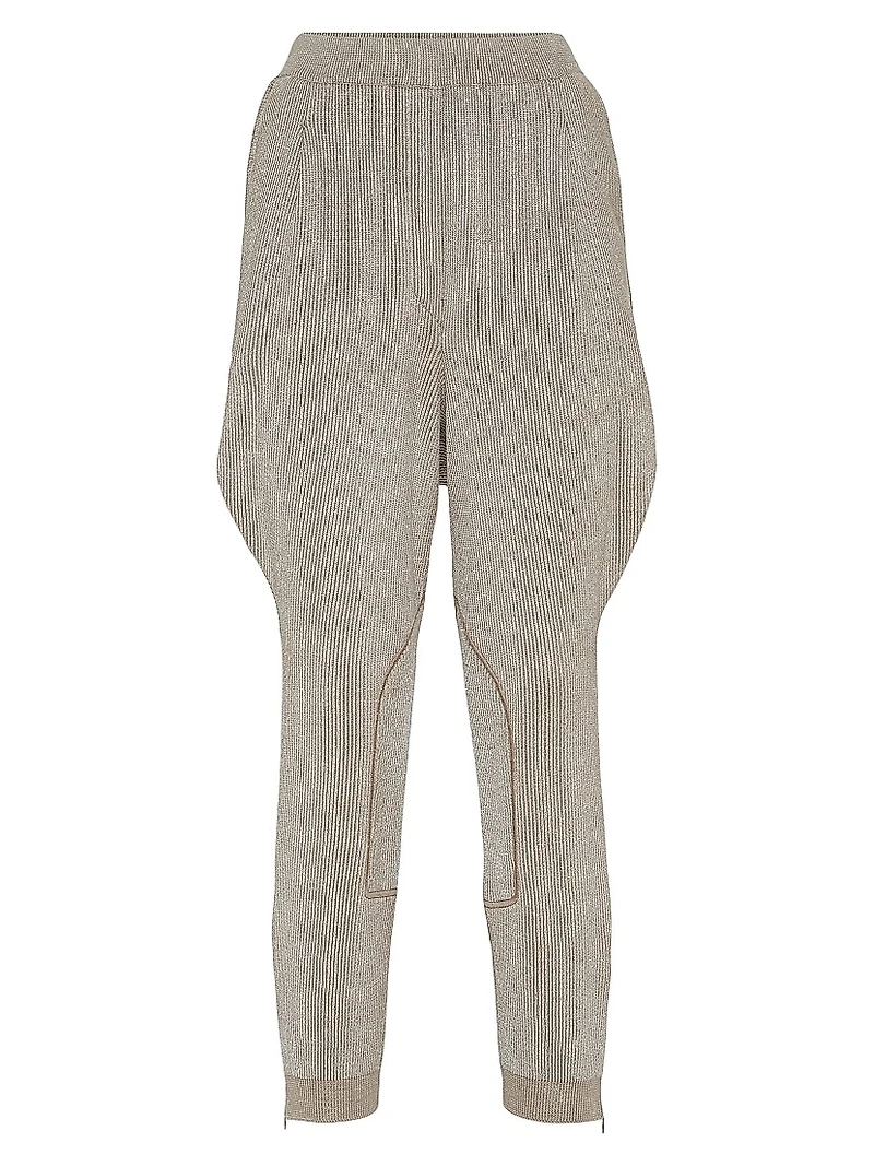 Sparkling Cotton English Rib Knit Equestrian Trousers