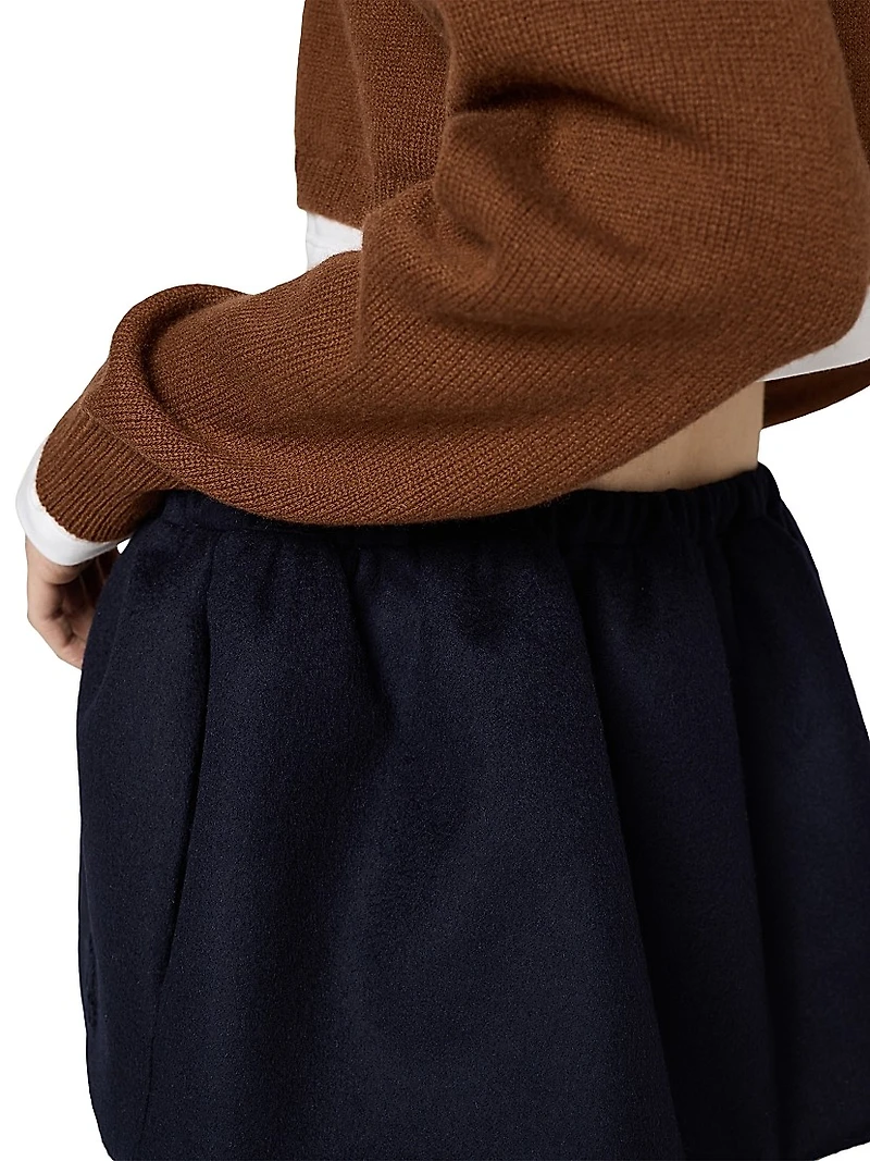 Cropped Cashmere V-Neck Sweater